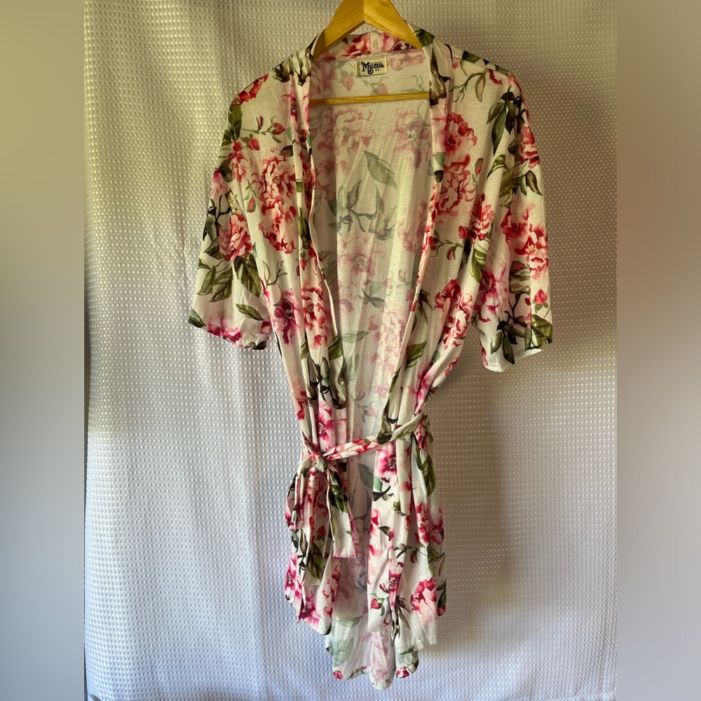 Show Me Your MuMu Brie Robe, one size floral robe for home or pool/beach - Picture 14 of 16